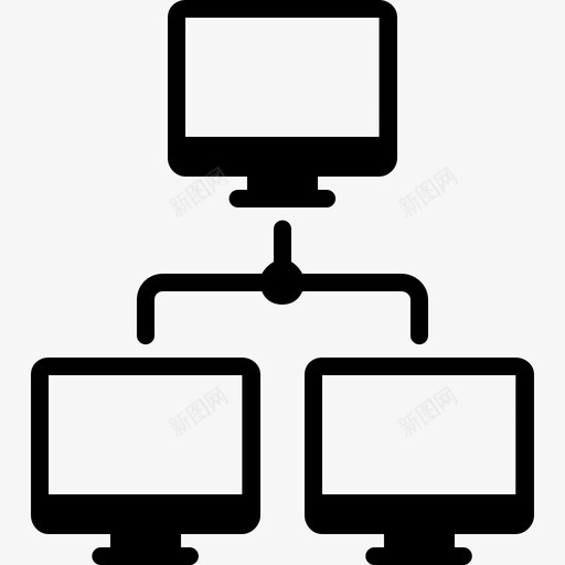 网络设备5固态图标svg_新图网 https://ixintu.com 固态 网络 设备5