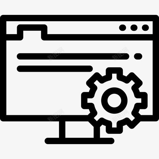 浏览器搜索引擎优化和在线营销8线性图标svg_新图网 https://ixintu.com 搜索引擎优化和在线营销8 浏览器 线性