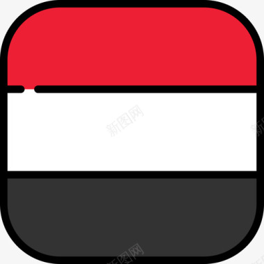 也门国旗收藏6圆形方形图标图标