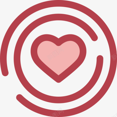 心脏评级验证符号3红色图标图标