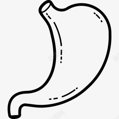 胃人体解剖手拉图标图标