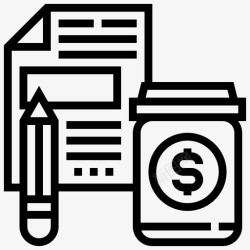 大额度资金投资估价文件投资图标高清图片