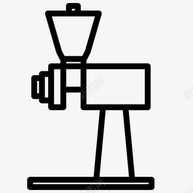咖啡研磨机浓缩咖啡手动图标图标
