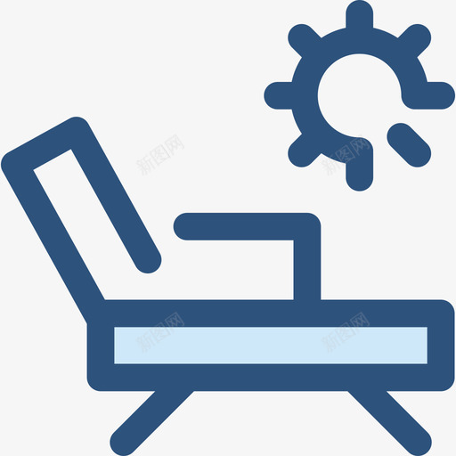 躺椅旅行16蓝色图标svg_新图网 https://ixintu.com 旅行16 蓝色 躺椅