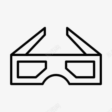 3d眼镜电影院电影图标图标