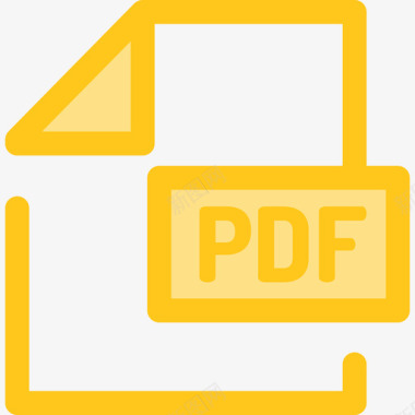 Pdf文件和文件夹11黄色图标图标