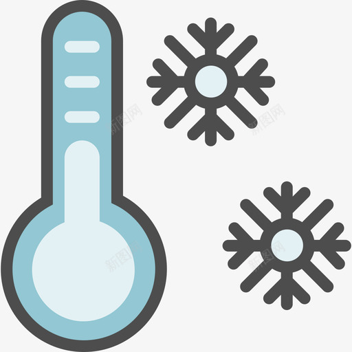 冬季天气预报3线性颜色图标svg_新图网 https://ixintu.com 冬季 天气预报3 线性颜色