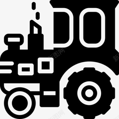 拖拉机农业4填充图标图标