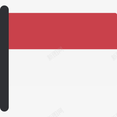 印度尼西亚国际国旗5桅杆图标图标
