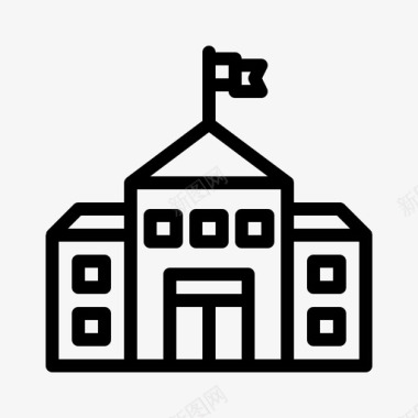 学校建筑商业图标图标