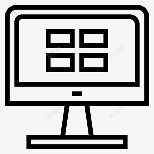 计算机硬件屏幕图标svg_新图网 https://ixintu.com 屏幕 技术 硬件 计算机