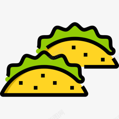 玉米卷三餐原色图标图标