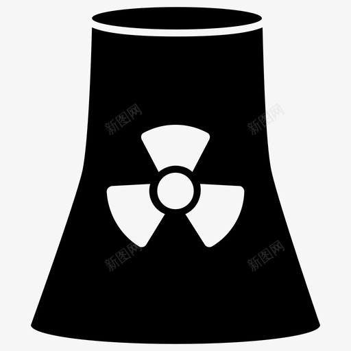 核能冷却塔核电站图标svg_新图网 https://ixintu.com 全球变暖铭文图标 冷却塔 核反应堆 核电站 核能