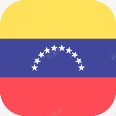 委内瑞拉国际国旗3圆形方形图标图标