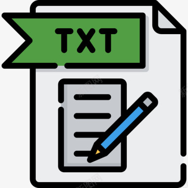 Txt文件文件夹5线颜色图标图标