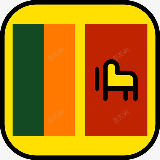 斯里兰卡旗帜收藏6圆形方形图标svg_新图网 https://ixintu.com 圆形方形 斯里兰卡 旗帜收藏6