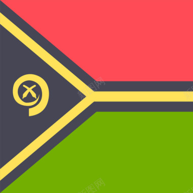 瓦努阿图国际旗帜4广场图标图标