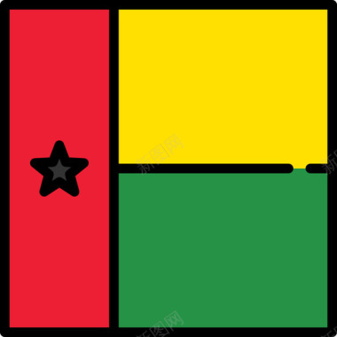 几内亚比绍国旗收藏3广场图标图标