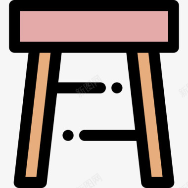 座椅家居用品11线性颜色图标图标
