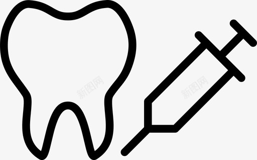 注射麻醉牙医图标图标