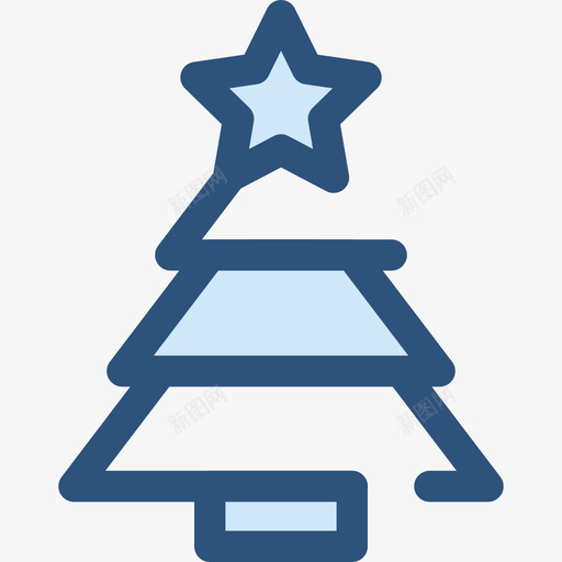 圣诞树假日12蓝色图标svg_新图网 https://ixintu.com 假日12 圣诞树 蓝色
