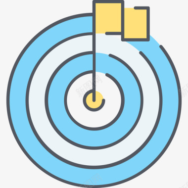 目标搜索引擎优化8颜色图标图标
