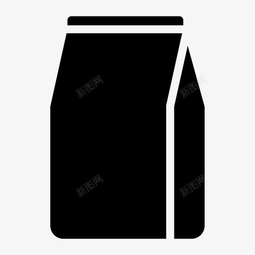 纸袋咖啡包装图标svg_新图网 https://ixintu.com 包装 咖啡 咖啡馆字形 纸袋