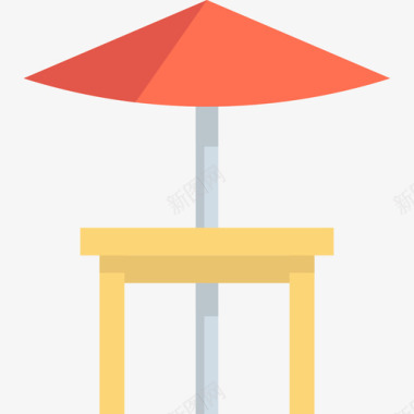 遮阳伞复古家具3件平的图标图标
