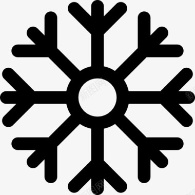 雪花冬季运动4直线型图标图标