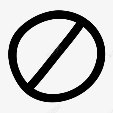 禁止进入禁止停车绘制基本轮廓图标图标