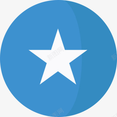 索马里国旗3圆圈平坦图标图标