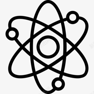 原子科学8线性图标图标
