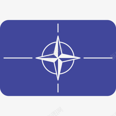 北约国际旗帜6圆形矩形图标图标
