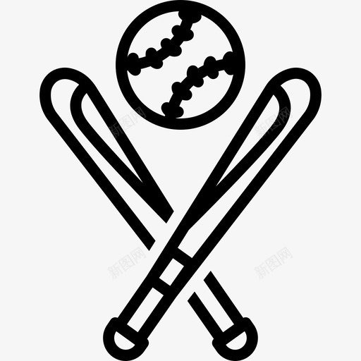 棒球锦标赛运动图标svg_新图网 https://ixintu.com 棒球 运动 锦标赛