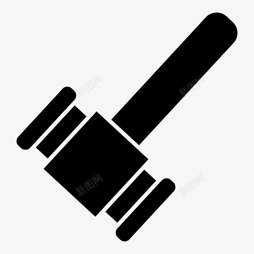 法庭木槌锤子图标svg_新图网 https://ixintu.com 司法 木槌 法官 法庭 财政 锤子