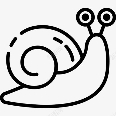 蜗牛弹簧6线形图标图标