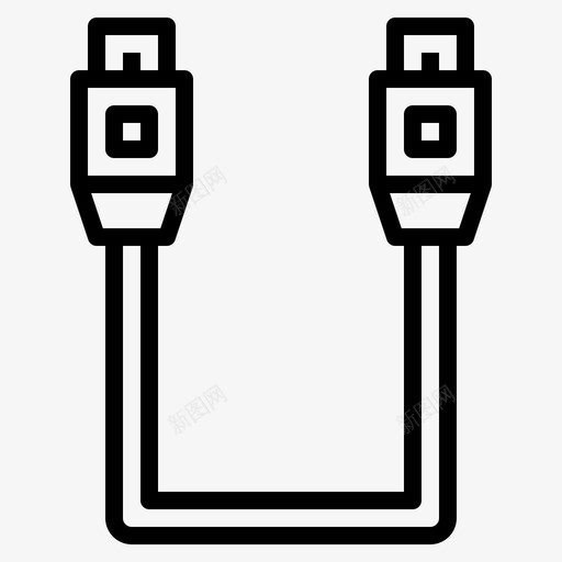 电缆电子技术图标svg_新图网 https://ixintu.com 技术 电子 电缆 硬件