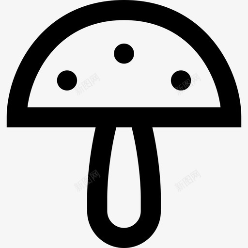 蘑菇秋季4直线型图标svg_新图网 https://ixintu.com 直线型 秋季4 蘑菇
