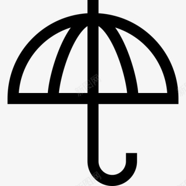伞冬季元素5线状图标图标