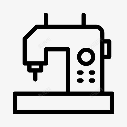 缝纫机针织裁缝图标svg_新图网 https://ixintu.com 电子 缝纫机 裁缝 针织