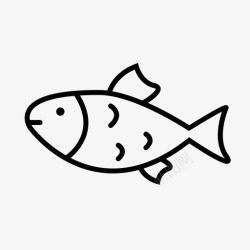 鱼餐厅鱼钓鱼食物图标高清图片