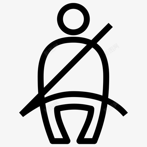 安全带汽车座椅图标svg_新图网 https://ixintu.com 安全 安全带 座椅 汽车 车辆