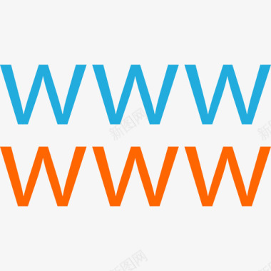 Www在线活动和网络语言平面图标图标