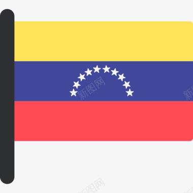 委内瑞拉国际国旗5桅杆图标图标