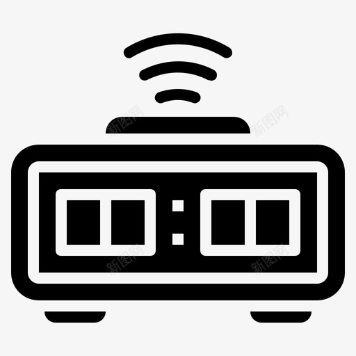 闹钟互联网物联网图标svg_新图网 https://ixintu.com wifi 互联网 物联网 闹钟