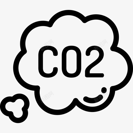 二氧化碳生态环境2线性图标svg_新图网 https://ixintu.com 二氧化碳 生态环境2 线性