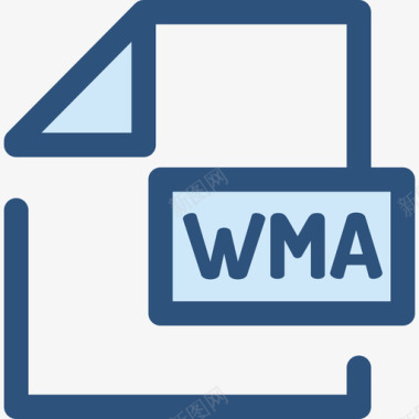 Wma文件和文件夹8蓝色图标图标
