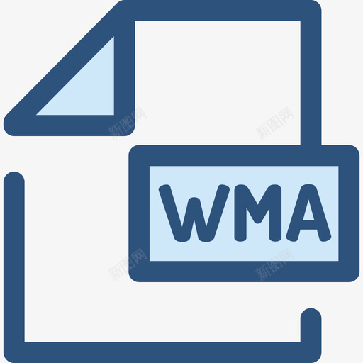 Wma文件和文件夹8蓝色图标svg_新图网 https://ixintu.com Wma 文件和文件夹8 蓝色