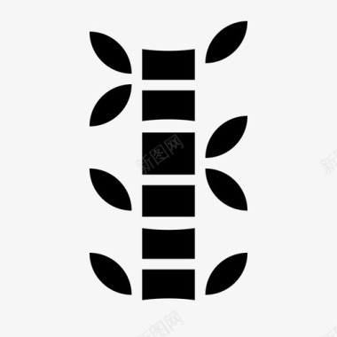 竹子植物自然图标图标