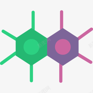 细胞科学10扁平图标图标